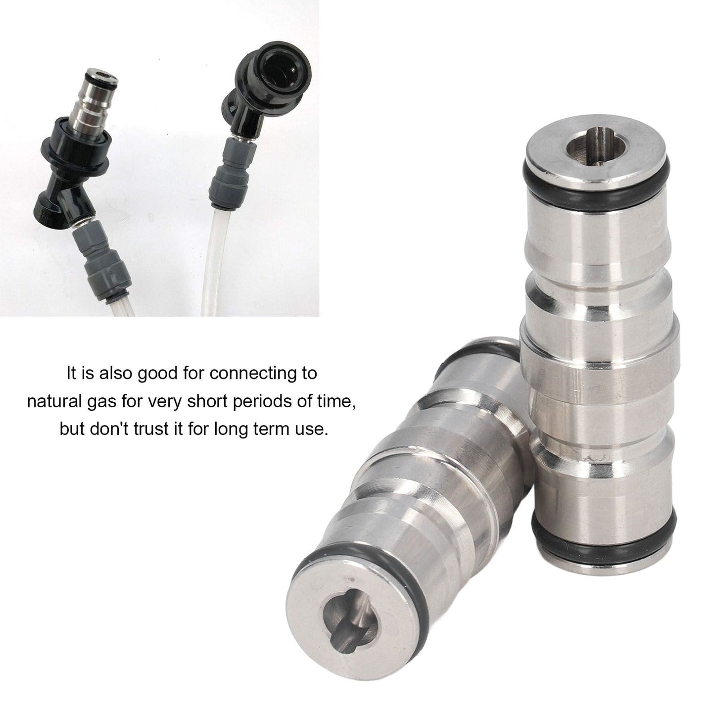 2 Pcs Homebrew Beer Keg Ball Lock Post Connector Stainless Steel Durable Quick Ball Lock Connector V1294-YM0523-3118220084011