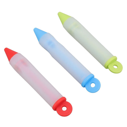 3 Set Cake Decorating Pen Tool Kit Food Grade Silicone Detachable DIY Cake Icing Pen with 12 Patterns for V1294-YM0523-3118220085411