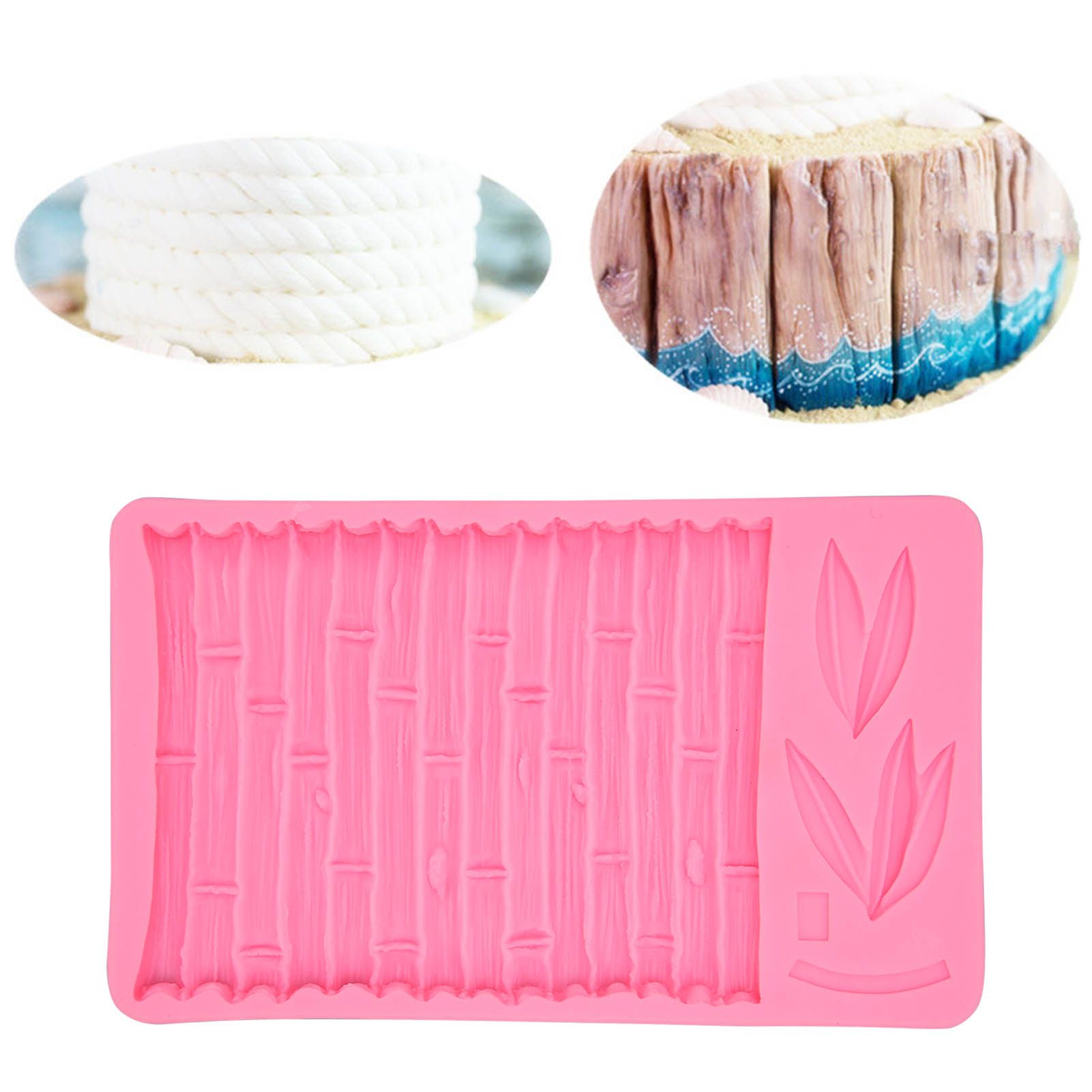Chinese Style Bamboo Leaf Silicone Mold Bamboo Pattern Baking Mould for DIY Cake Fondant Chocolate V1294-YM0523-3118220086211