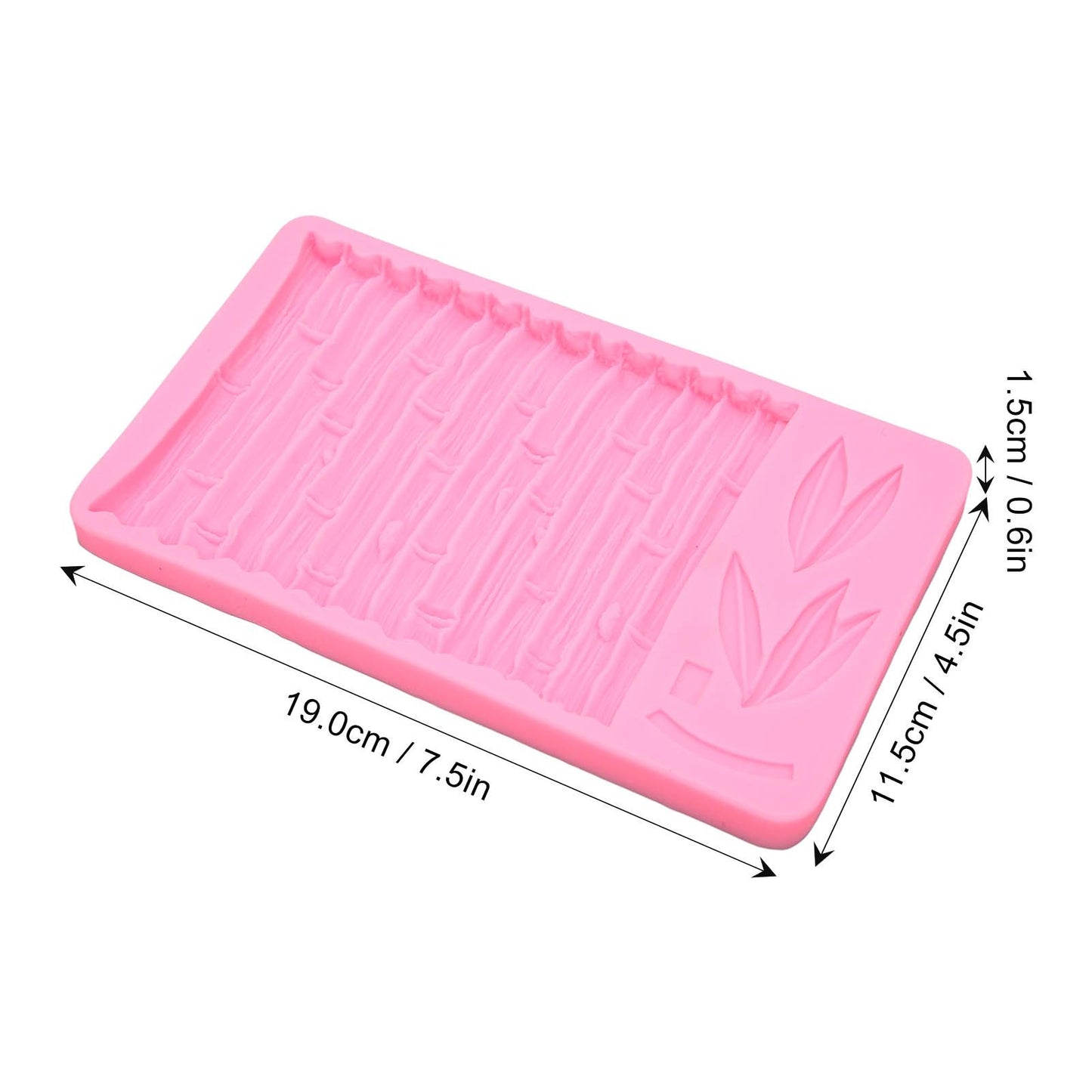 Chinese Style Bamboo Leaf Silicone Mold Bamboo Pattern Baking Mould for DIY Cake Fondant Chocolate V1294-YM0523-3118220086211