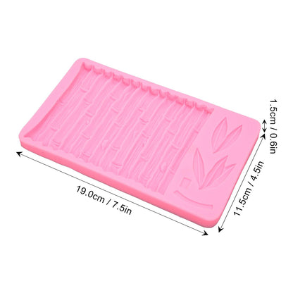 Chinese Style Bamboo Leaf Silicone Mold Bamboo Pattern Baking Mould for DIY Cake Fondant Chocolate V1294-YM0523-3118220086211