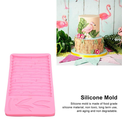 Chinese Style Bamboo Leaf Silicone Mold Bamboo Pattern Baking Mould for DIY Cake Fondant Chocolate V1294-YM0523-3118220086211