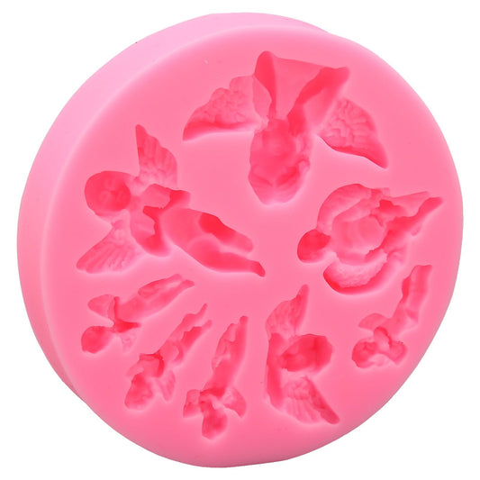 Angel Baby Shape Mold Silicone Mould Fondant Mold Decorating Household DIY Tool for Cake Chocolate V1294-YM0523-3118220086311