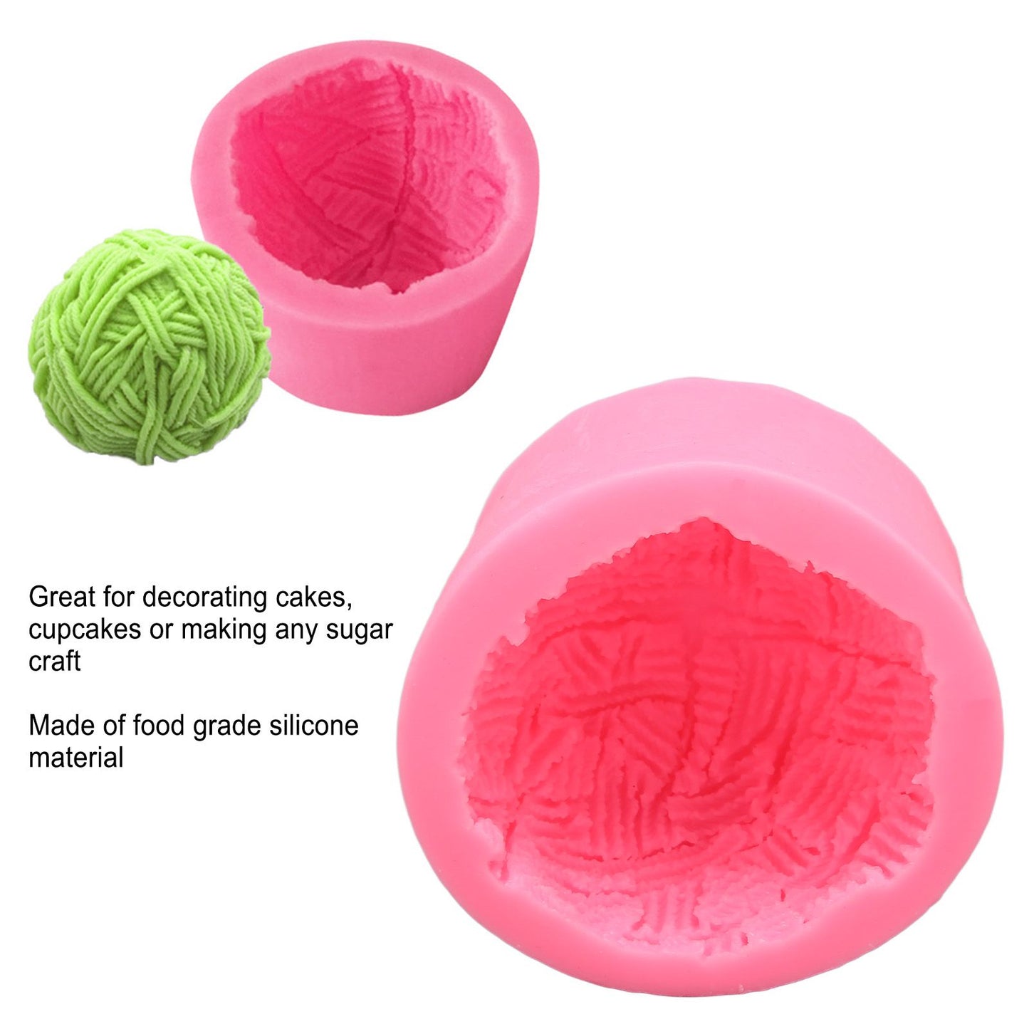 Aromatherapy Gypsum Candle Mould Chocolate Mousse Silicone Mold for Three Dimensional Wool Ball Decorating V1294-YM0523-3118220086511