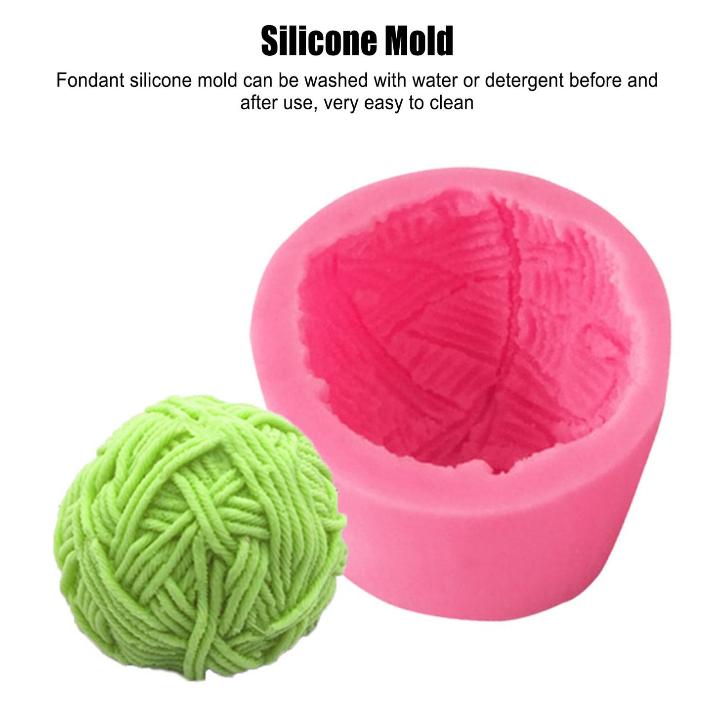 Aromatherapy Gypsum Candle Mould Chocolate Mousse Silicone Mold for Three Dimensional Wool Ball Decorating V1294-YM0523-3118220086511