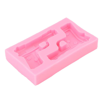 3D Weapon Shape Silicone Molds Pistol Shaped Baking Molds for Making Cake Chocolate Candy Crafting Pink V1294-YM0523-3118220086611