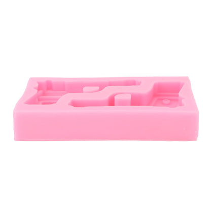 3D Weapon Shape Silicone Molds Pistol Shaped Baking Molds for Making Cake Chocolate Candy Crafting Pink V1294-YM0523-3118220086611