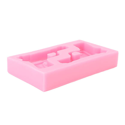 3D Weapon Shape Silicone Molds Pistol Shaped Baking Molds for Making Cake Chocolate Candy Crafting Pink V1294-YM0523-3118220086611