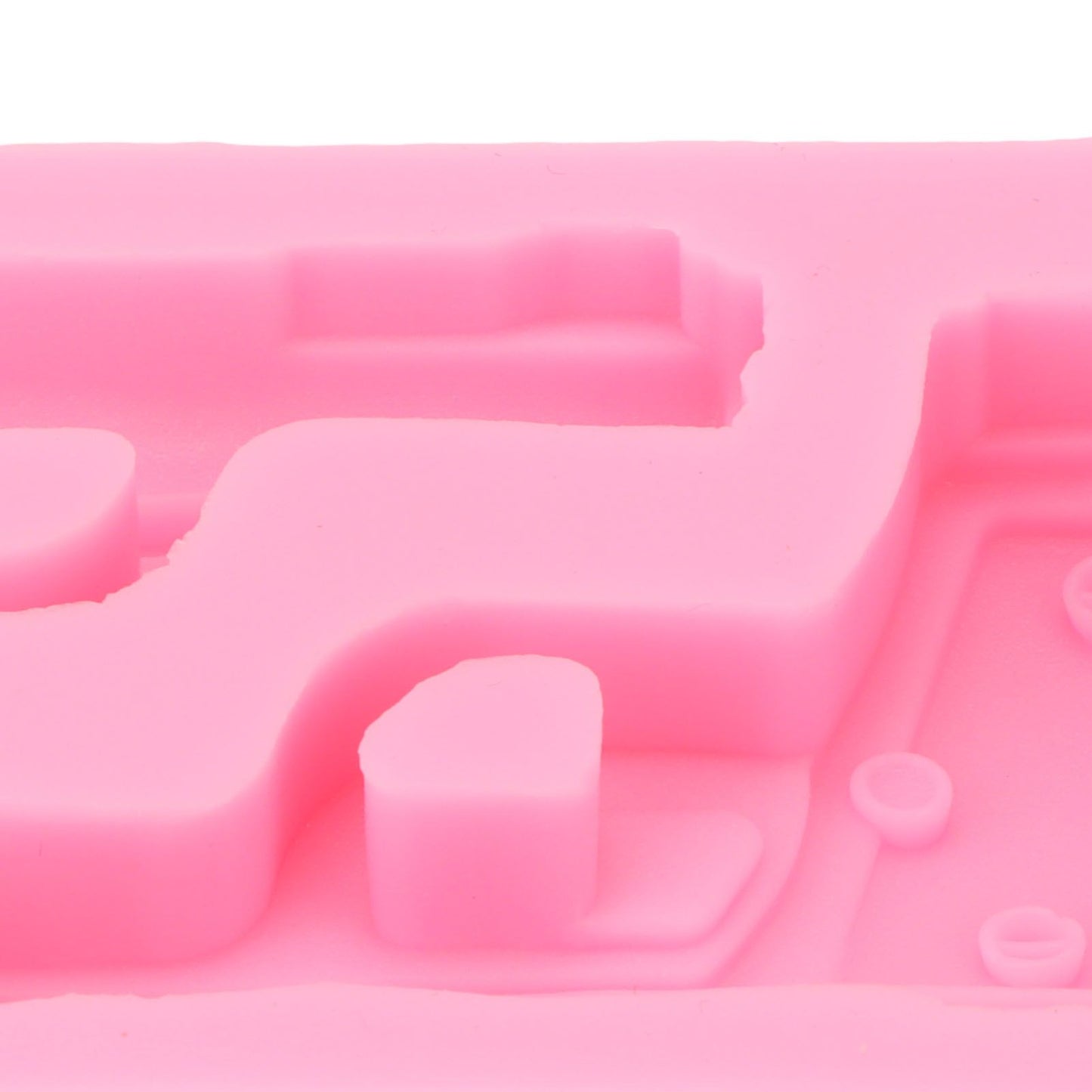 3D Weapon Shape Silicone Molds Pistol Shaped Baking Molds for Making Cake Chocolate Candy Crafting Pink V1294-YM0523-3118220086611