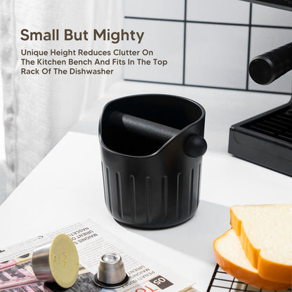 Coffee Grounds Bucket Portable ABS Coffee Knock Box with Skid Resistance Rubber Mat for Home Cafe Bar V1294-YM0523-3118220089211