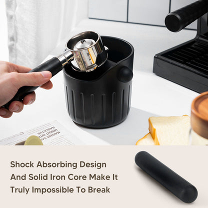 Coffee Grounds Bucket Portable ABS Coffee Knock Box with Skid Resistance Rubber Mat for Home Cafe Bar V1294-YM0523-3118220089211