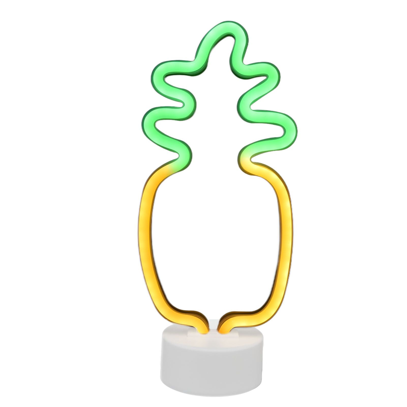 Neon Night Light Battery Powered Removable Base 20000 Hours Lamp Life Green Warm Light for Home V1294-YM0523-3119210181111