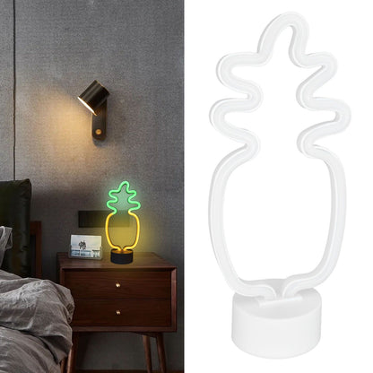 Neon Night Light Battery Powered Removable Base 20000 Hours Lamp Life Green Warm Light for Home V1294-YM0523-3119210181111