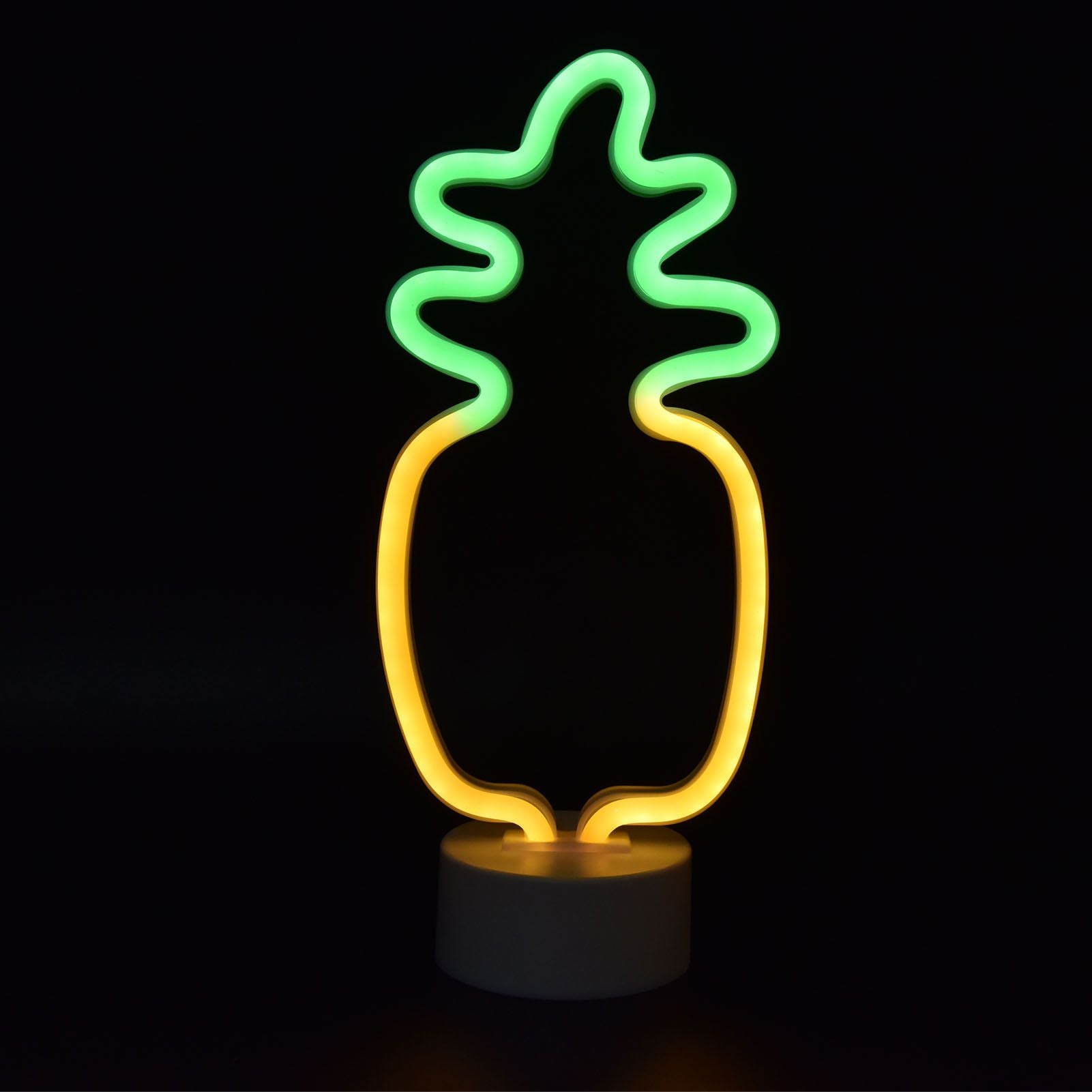 Neon Night Light Battery Powered Removable Base 20000 Hours Lamp Life Green Warm Light for Home V1294-YM0523-3119210181111