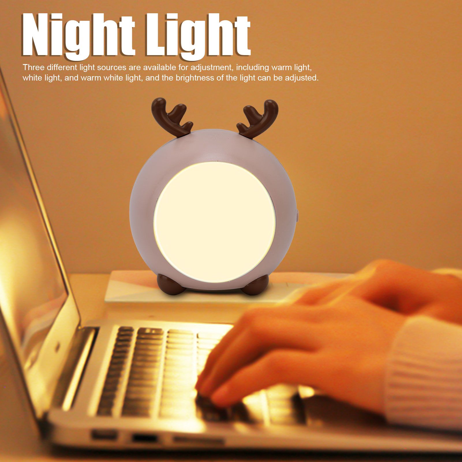 Cute Pet Night Light Portable Adjustable Brightness Eye Protection Three Level Color Temperature Bedroom V1294-YM0523-3119210184113