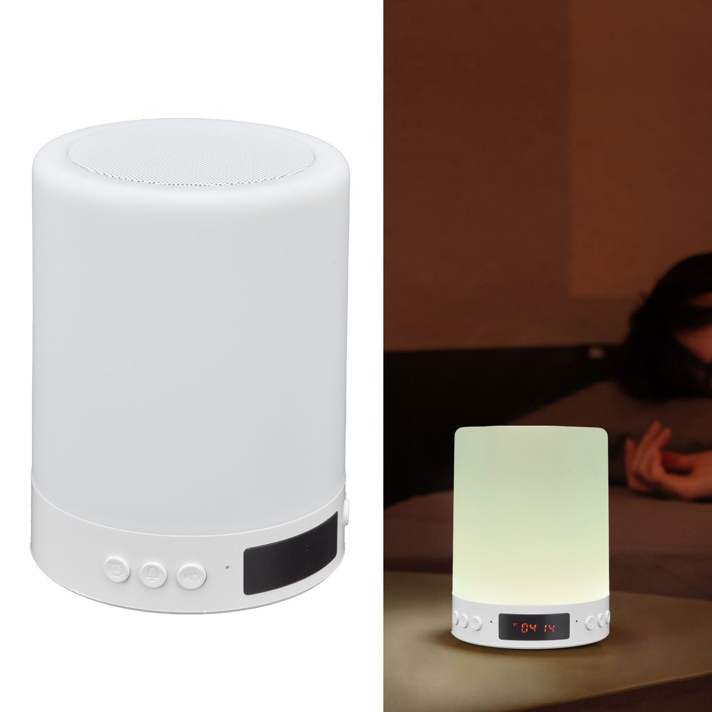 Night Light Bluetooth Speaker Portable Wireless Colorful Pattern 3 Speed Dimming Bedside Music Table Lamp V1294-YM0523-3119210184411