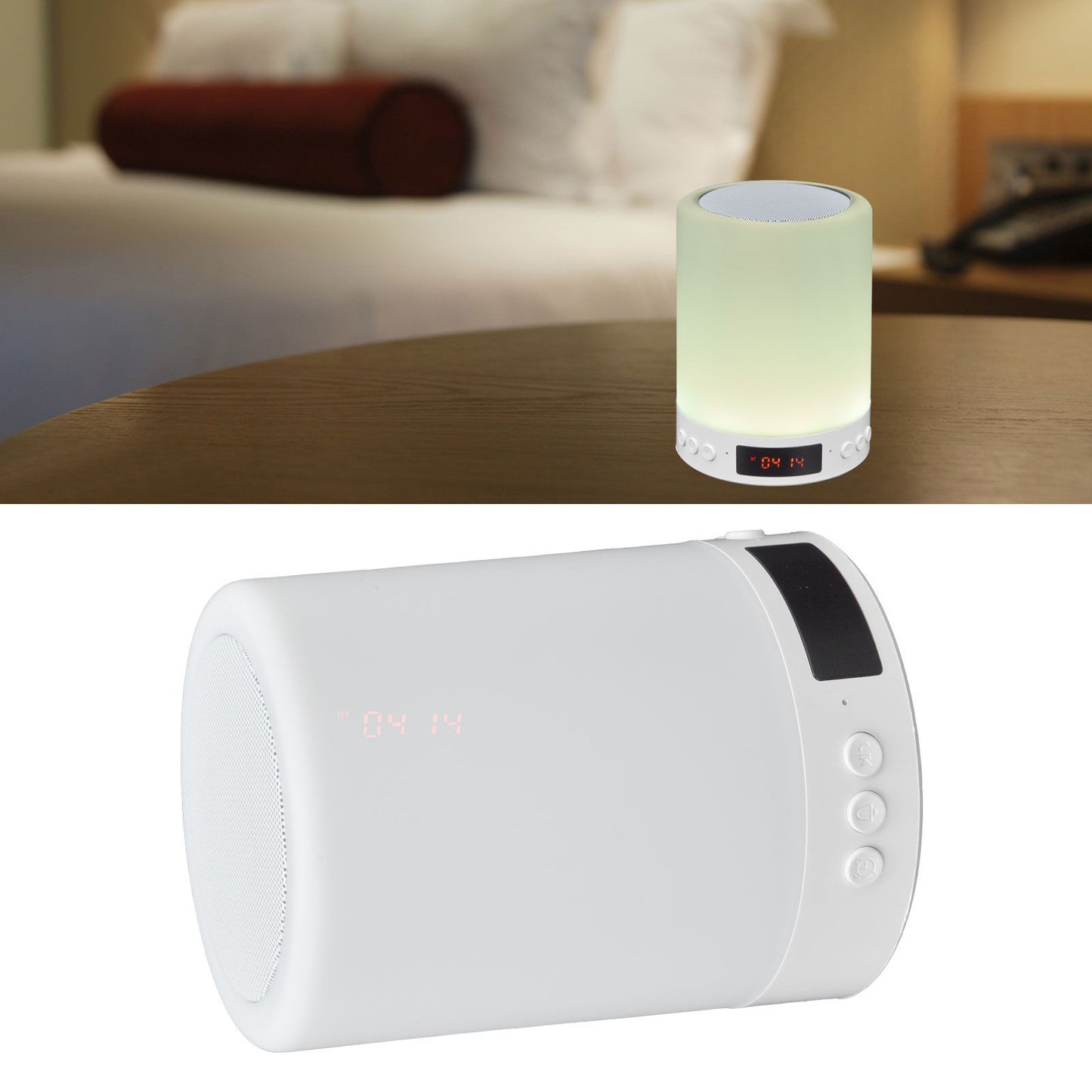 Night Light Bluetooth Speaker Portable Wireless Colorful Pattern 3 Speed Dimming Bedside Music Table Lamp V1294-YM0523-3119210184411
