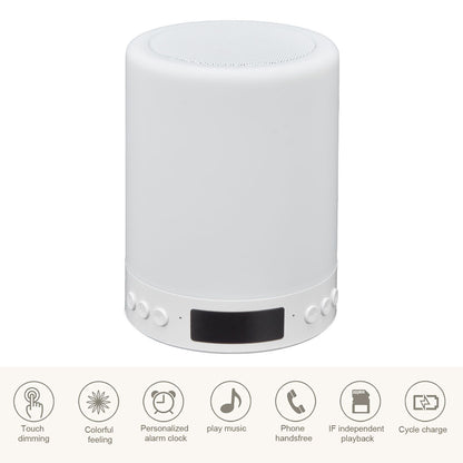 Night Light Bluetooth Speaker Portable Wireless Colorful Pattern 3 Speed Dimming Bedside Music Table Lamp V1294-YM0523-3119210184411