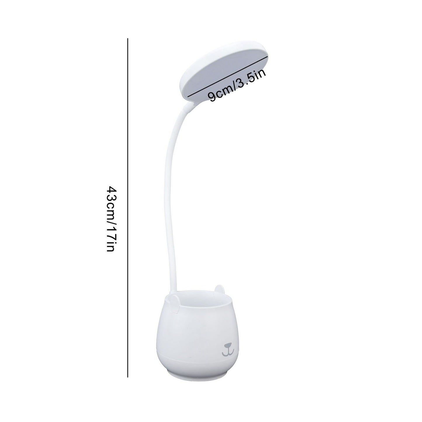 LED Desk Lamp Plastic Flexible Desk LED Light with Pen Holder for Table Lighting 5V V1294-YM0523-3119210184511