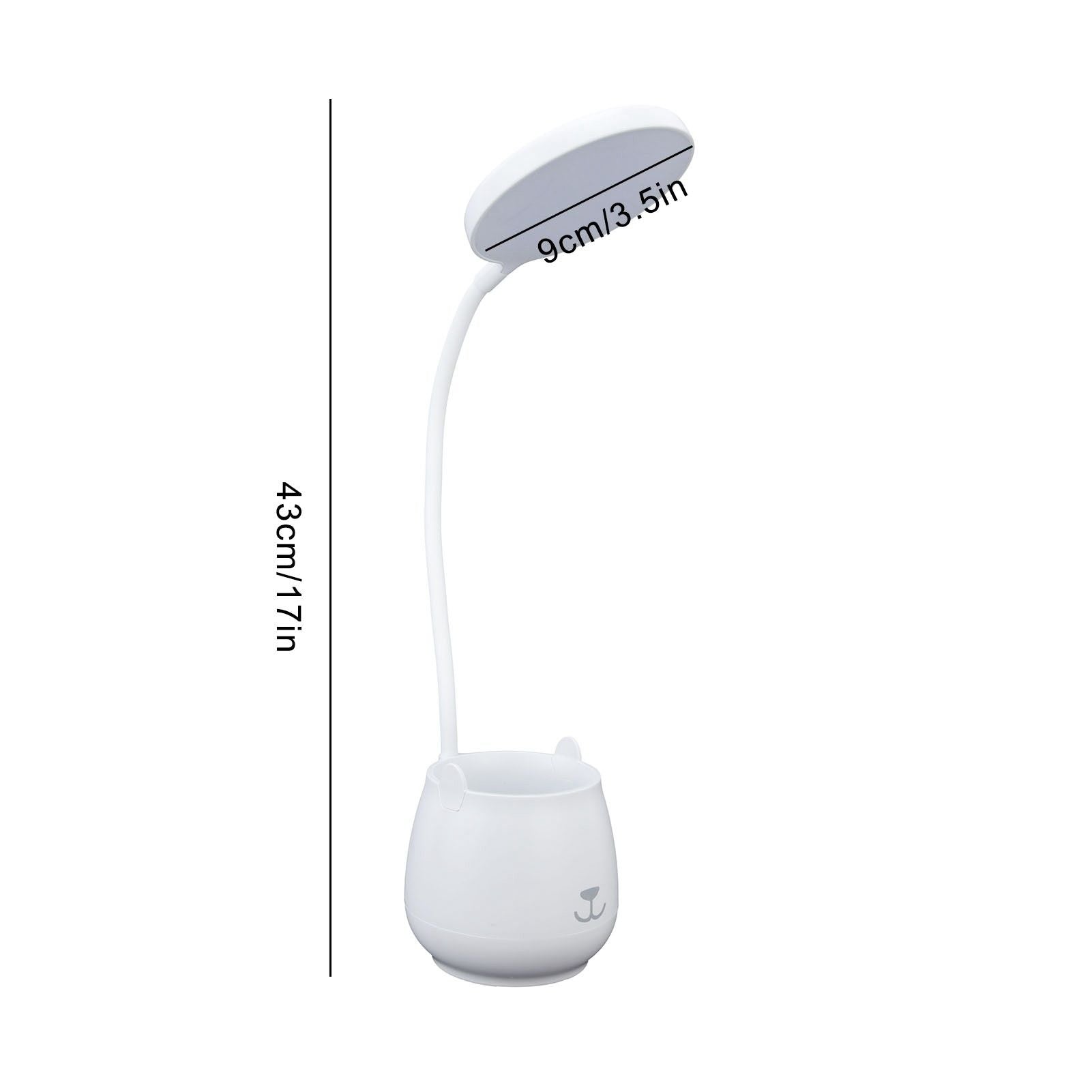 LED Desk Lamp Plastic Flexible Desk LED Light with Pen Holder for Table Lighting 5V V1294-YM0523-3119210184511