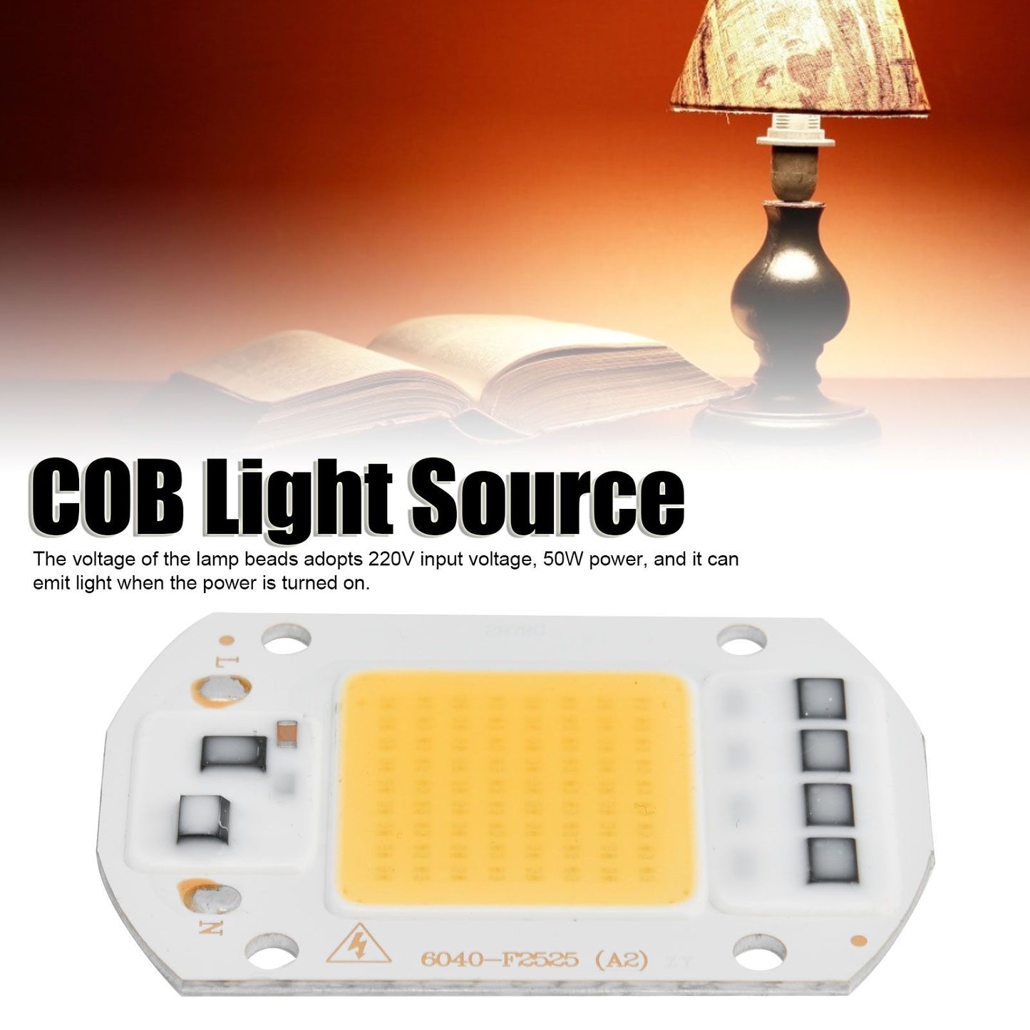 AC220V High Voltage COB Light Source Wide Lighting Area High Light Effect Brightness LED Lamp BeadsWarm Light V1294-YM0523-3119210192812