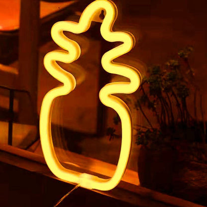 Pineapple Neon Light Waterproof Fruit LED Neon Signs for Party Holiday Decoration V1294-YM0523-3119210195811