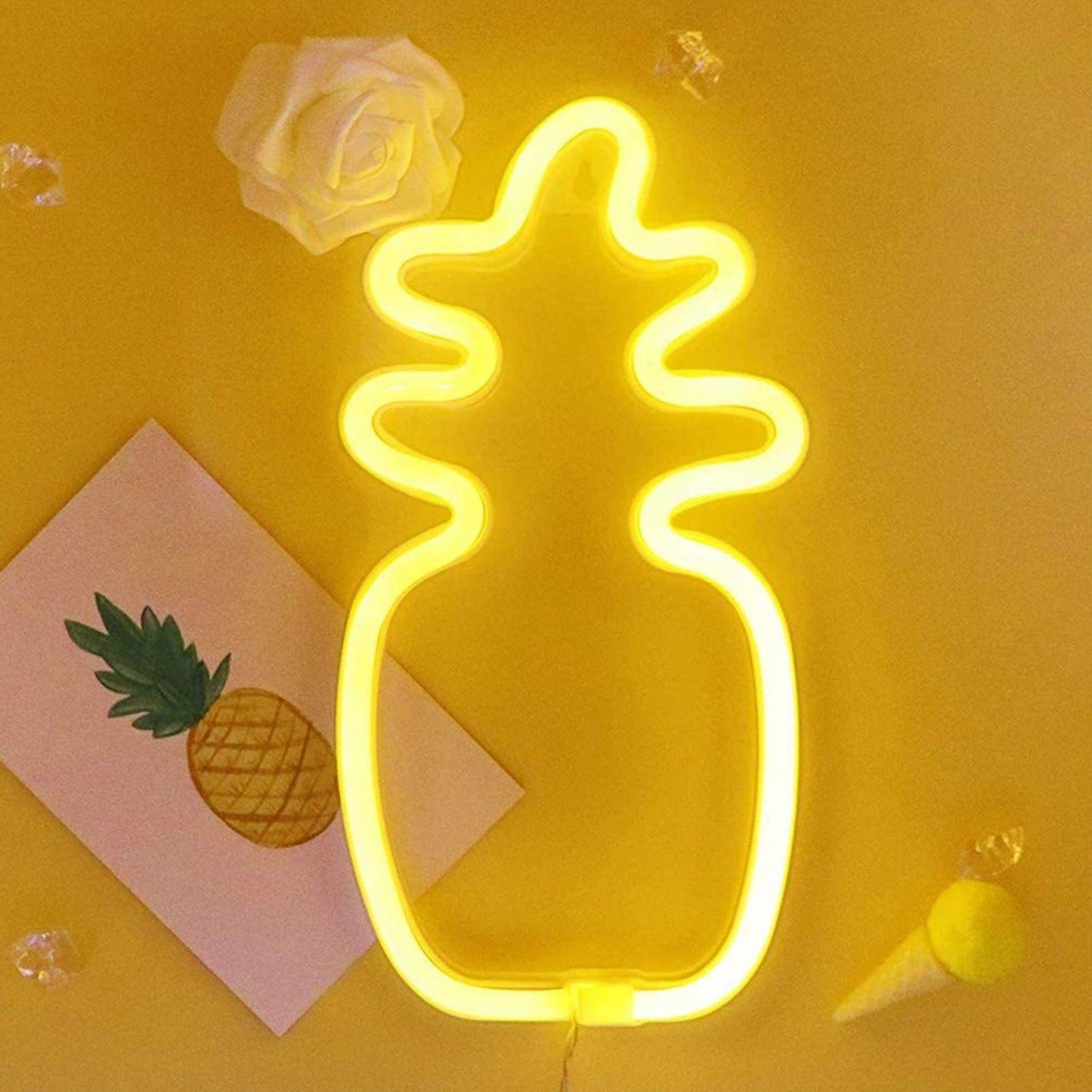 Pineapple Neon Light Waterproof Fruit LED Neon Signs for Party Holiday Decoration V1294-YM0523-3119210195811