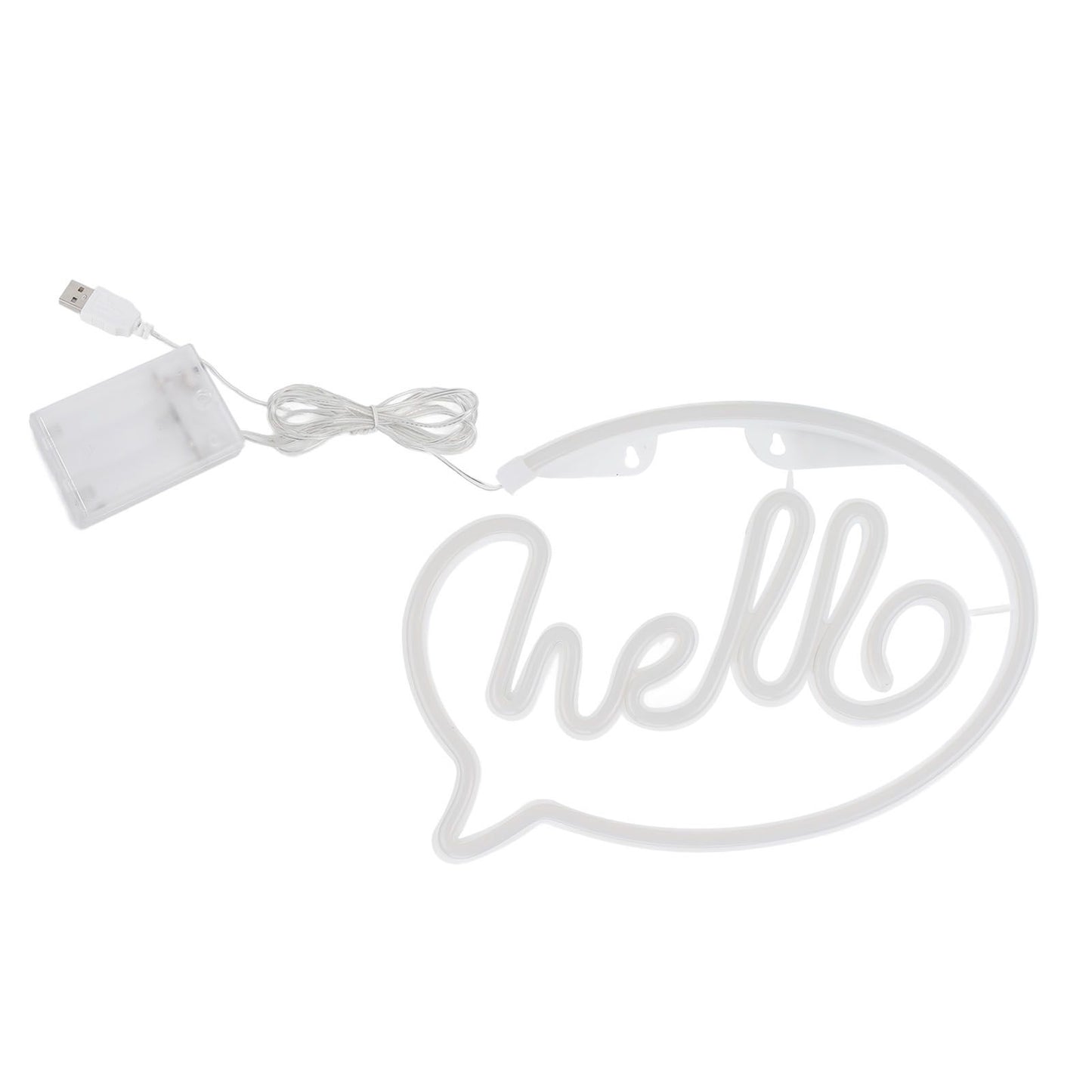 Neon Light USB Powered Battery Operated Hello LED Neon Sign for Restaurant Decoration Bar Decoration 5V V1294-YM0523-3119210195911
