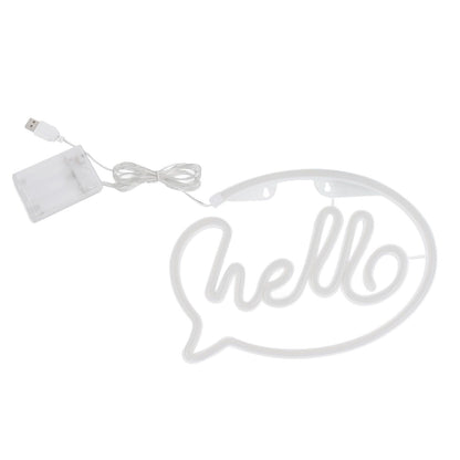 Neon Light USB Powered Battery Operated Hello LED Neon Sign for Restaurant Decoration Bar Decoration 5V V1294-YM0523-3119210195911