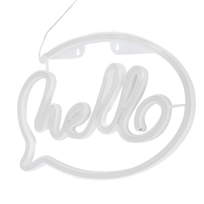 Neon Light USB Powered Battery Operated Hello LED Neon Sign for Restaurant Decoration Bar Decoration 5V V1294-YM0523-3119210195911