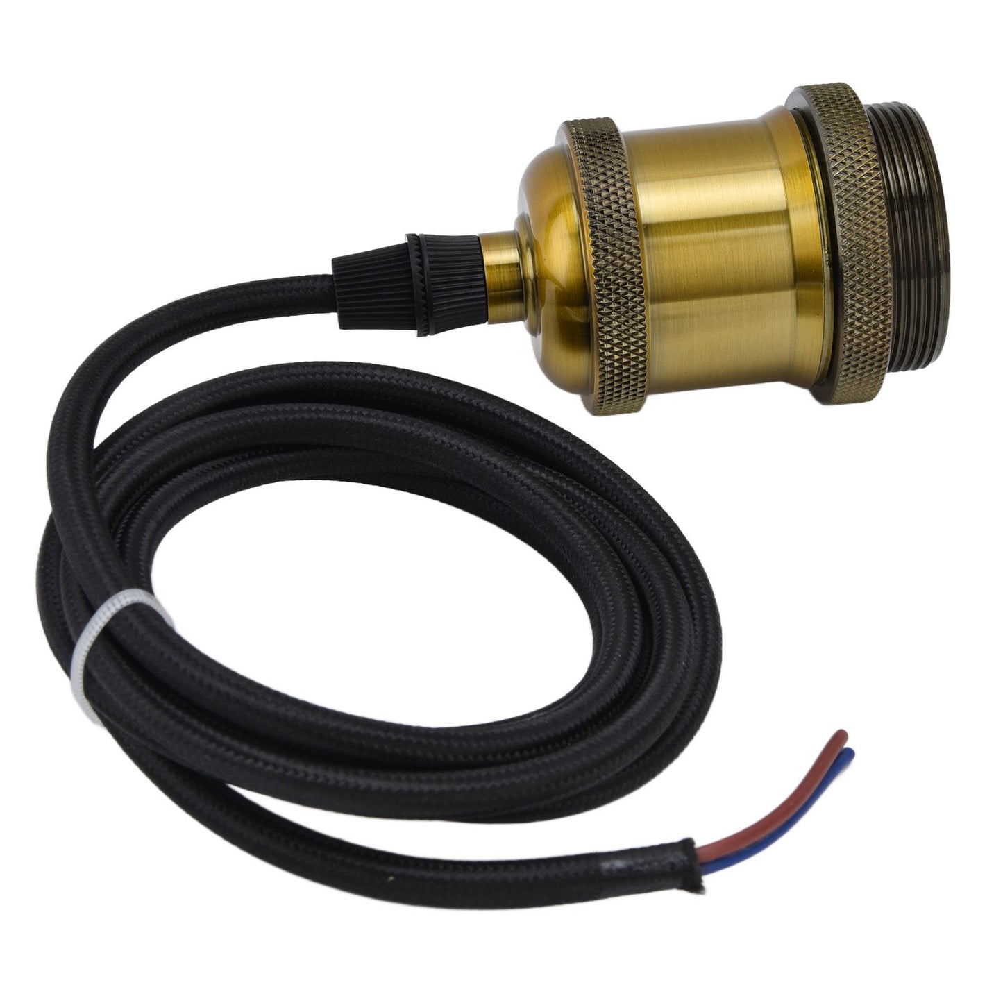 Retro Pendant Light Cord Kit Gold Hanging Plug In Lamp Socket Kit for DIY Light Fixtures V1294-YM0523-3119210201111
