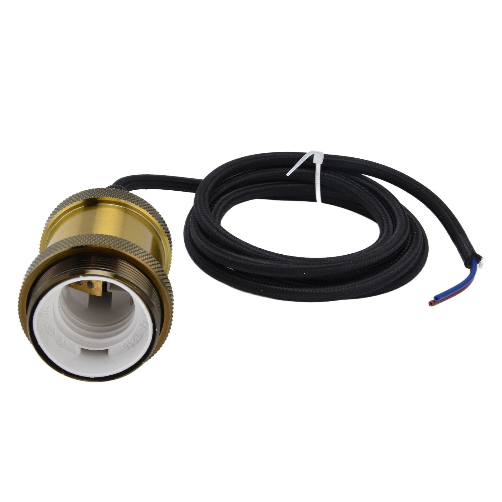 Retro Pendant Light Cord Kit Gold Hanging Plug In Lamp Socket Kit for DIY Light Fixtures V1294-YM0523-3119210201111
