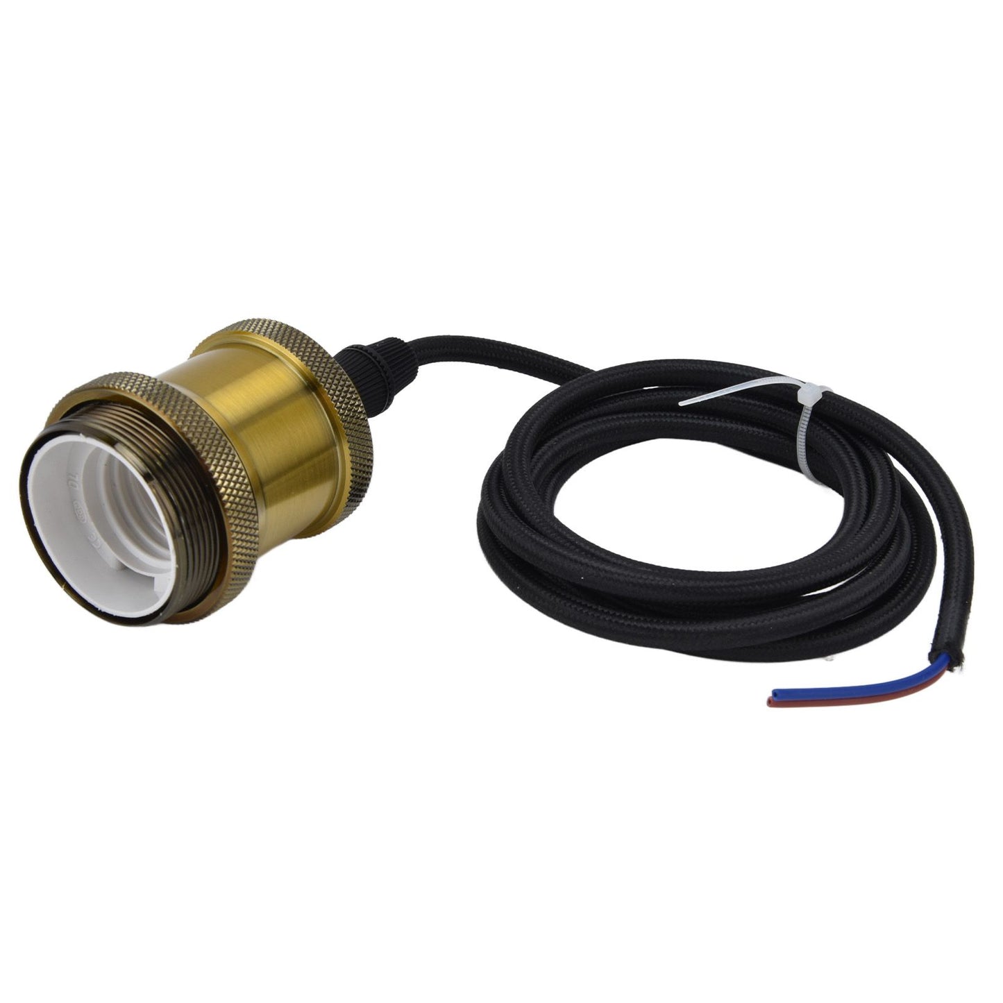 Retro Pendant Light Cord Kit Gold Hanging Plug In Lamp Socket Kit for DIY Light Fixtures V1294-YM0523-3119210201111