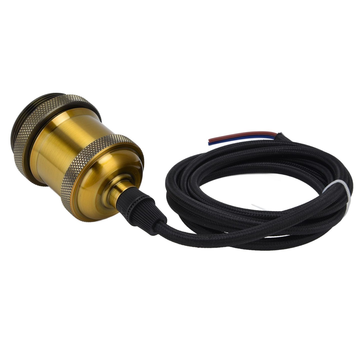 Retro Pendant Light Cord Kit Gold Hanging Plug In Lamp Socket Kit for DIY Light Fixtures V1294-YM0523-3119210201111