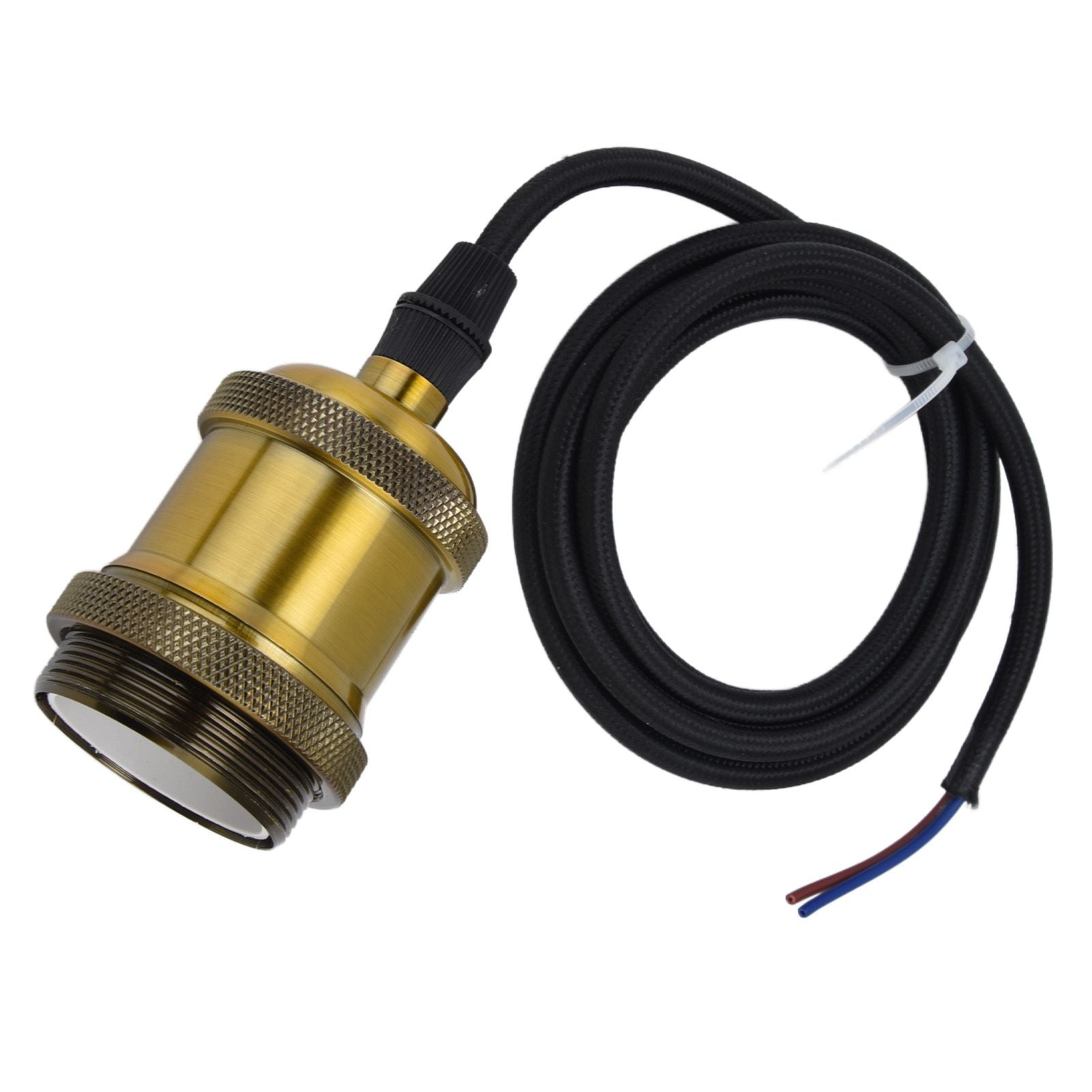 Retro Pendant Light Cord Kit Gold Hanging Plug In Lamp Socket Kit for DIY Light Fixtures V1294-YM0523-3119210201111