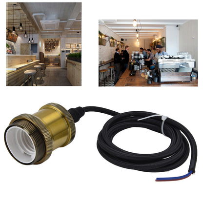 Retro Pendant Light Cord Kit Gold Hanging Plug In Lamp Socket Kit for DIY Light Fixtures V1294-YM0523-3119210201111