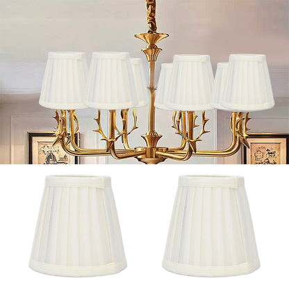 2 Pcs Double Small Lamp Shade Clip On Bulb Comfortable Material Barrel Fabric Lampshade for Table Chandelier V1294-YM0523-3119210203612