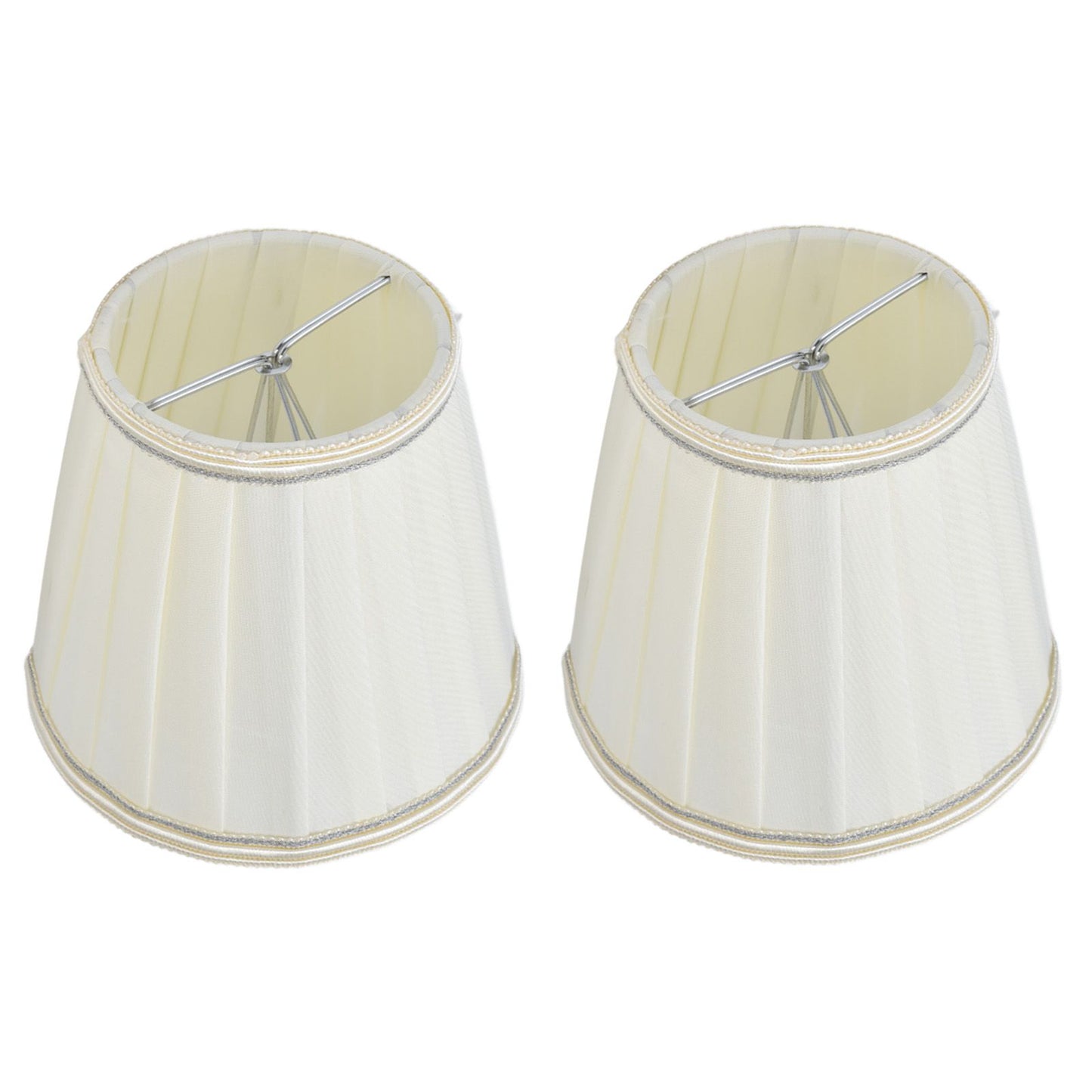2 Pcs Double Small Lamp Shade Clip On Bulb Comfortable Material Barrel Fabric Lampshade for Table Chandelier V1294-YM0523-3119210203614