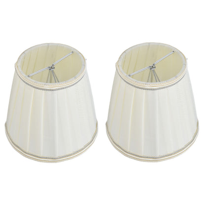 2 Pcs Double Small Lamp Shade Clip On Bulb Comfortable Material Barrel Fabric Lampshade for Table Chandelier V1294-YM0523-3119210203614
