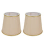2PCS Small Lamp Shade Fabric Beige Golden Edge Lampshade for E14 Table Chandelier Wall Lamp V1294-YM0523-3119210205411