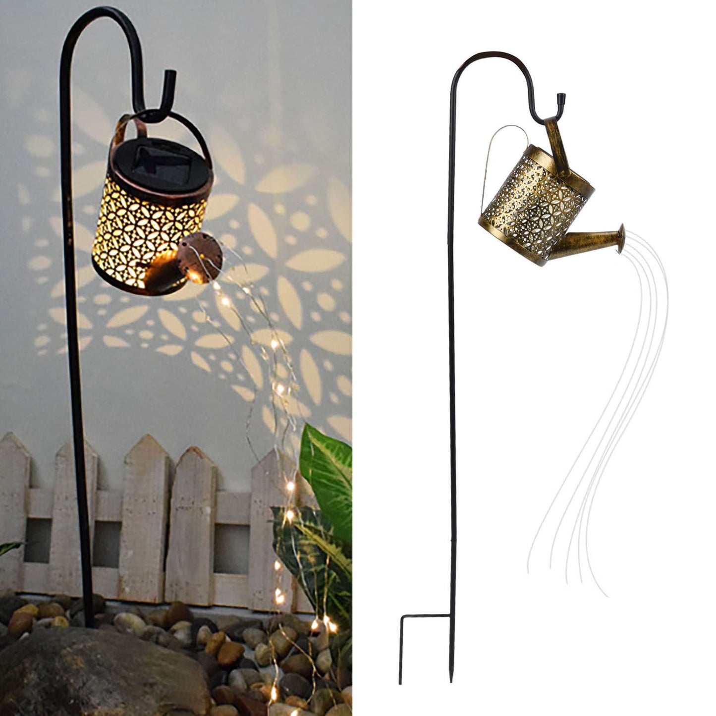 Solar Watering Can Lights Automatic Unique Rust Proof Convenient Retro Kettle Shape LanternS S Shape V1294-YM0523-3119210208313