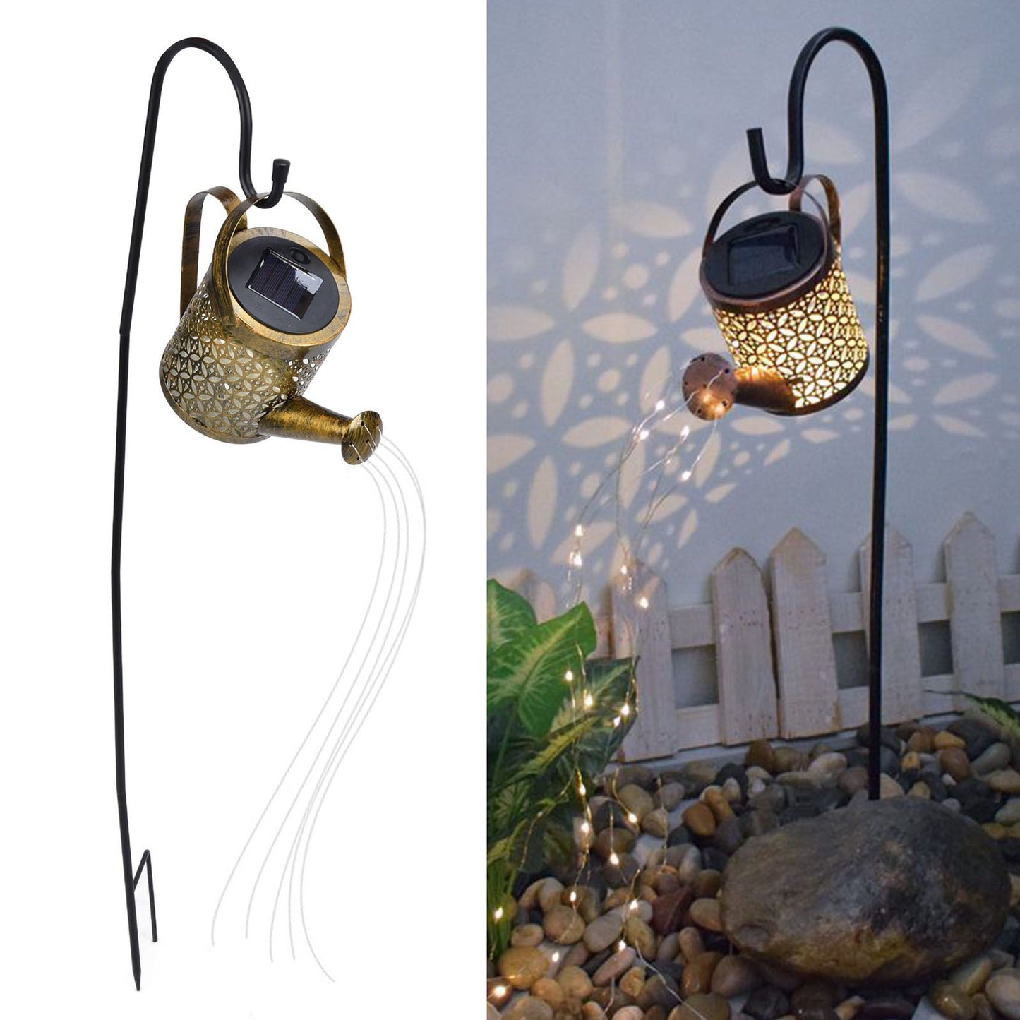 Solar Watering Can Lights Automatic Unique Rust Proof Convenient Retro Kettle Shape LanternS S Shape V1294-YM0523-3119210208313