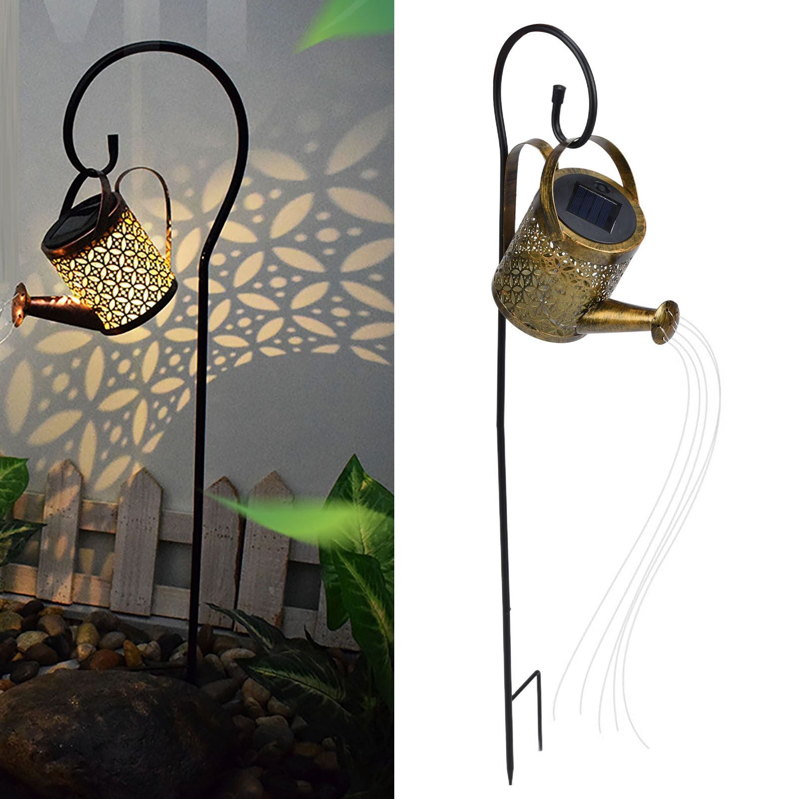 Solar Watering Can Lights Automatic Unique Rust Proof Convenient Retro Kettle Shape LanternS G Shape V1294-YM0523-3119210208314