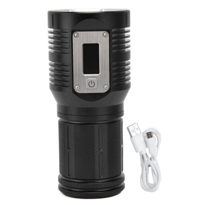 Strong Light Flashlight Digital Display Rainproof Rechargeable Flashlight for Camping Emergency Lighting Work V1294-YM0523-3119210209411