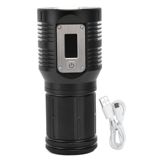 Strong Light Flashlight Digital Display Rainproof Rechargeable Flashlight for Camping Emergency Lighting Work V1294-YM0523-3119210209411