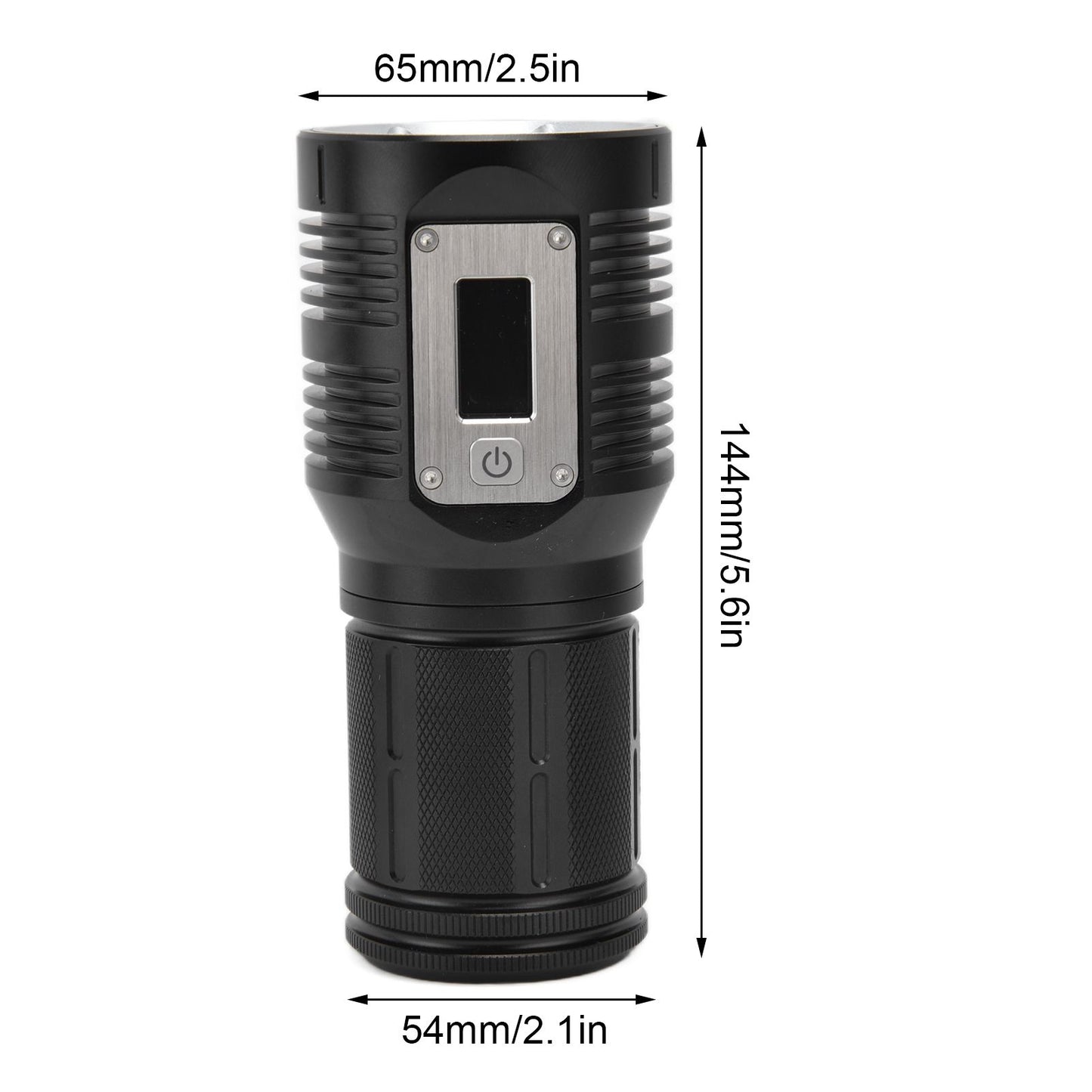 Strong Light Flashlight Digital Display Rainproof Rechargeable Flashlight for Camping Emergency Lighting Work V1294-YM0523-3119210209411