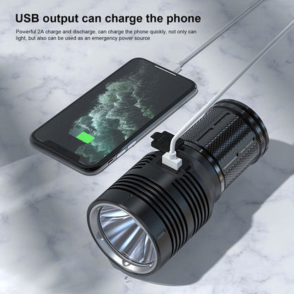 Strong Light Flashlight Digital Display Rainproof Rechargeable Flashlight for Camping Emergency Lighting Work V1294-YM0523-3119210209411