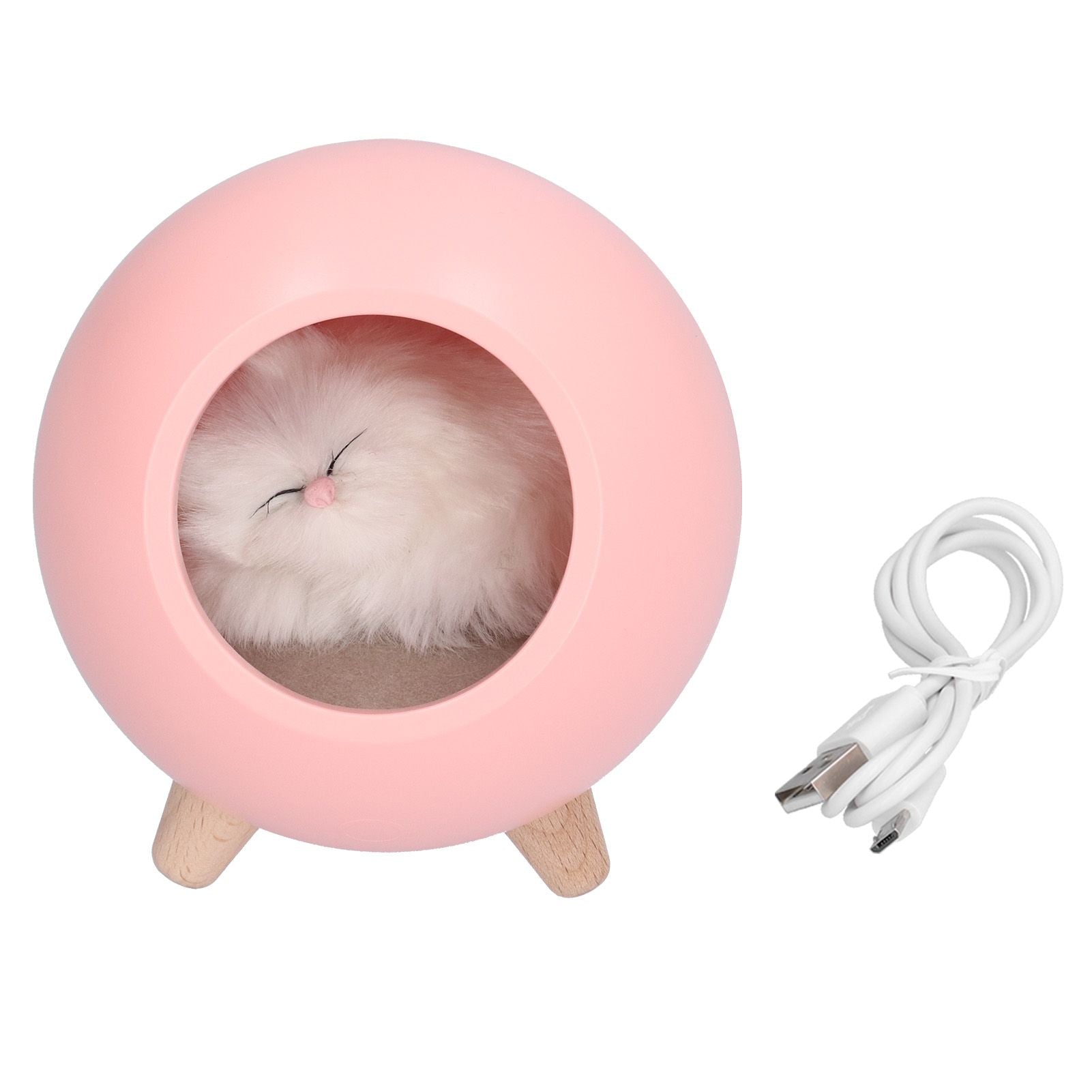 Cute Cat Touch Led Night Light with USB Cable Rechargeable Touch Dimming Cat House LED Night Light for Bedroom V1294-YM0523-3119210211411
