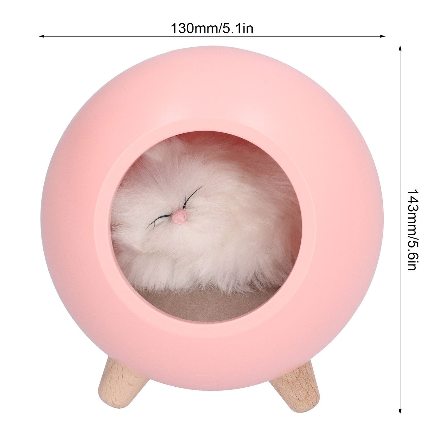 Cute Cat Touch Led Night Light with USB Cable Rechargeable Touch Dimming Cat House LED Night Light for Bedroom V1294-YM0523-3119210211411