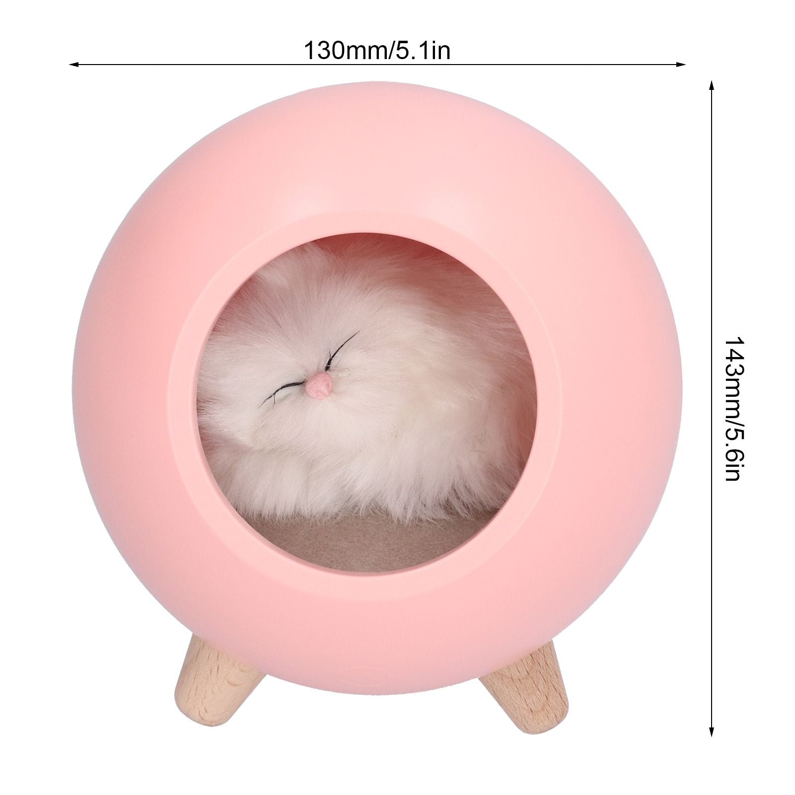 Cute Cat Touch Led Night Light with USB Cable Rechargeable Touch Dimming Cat House LED Night Light for Bedroom V1294-YM0523-3119210211411